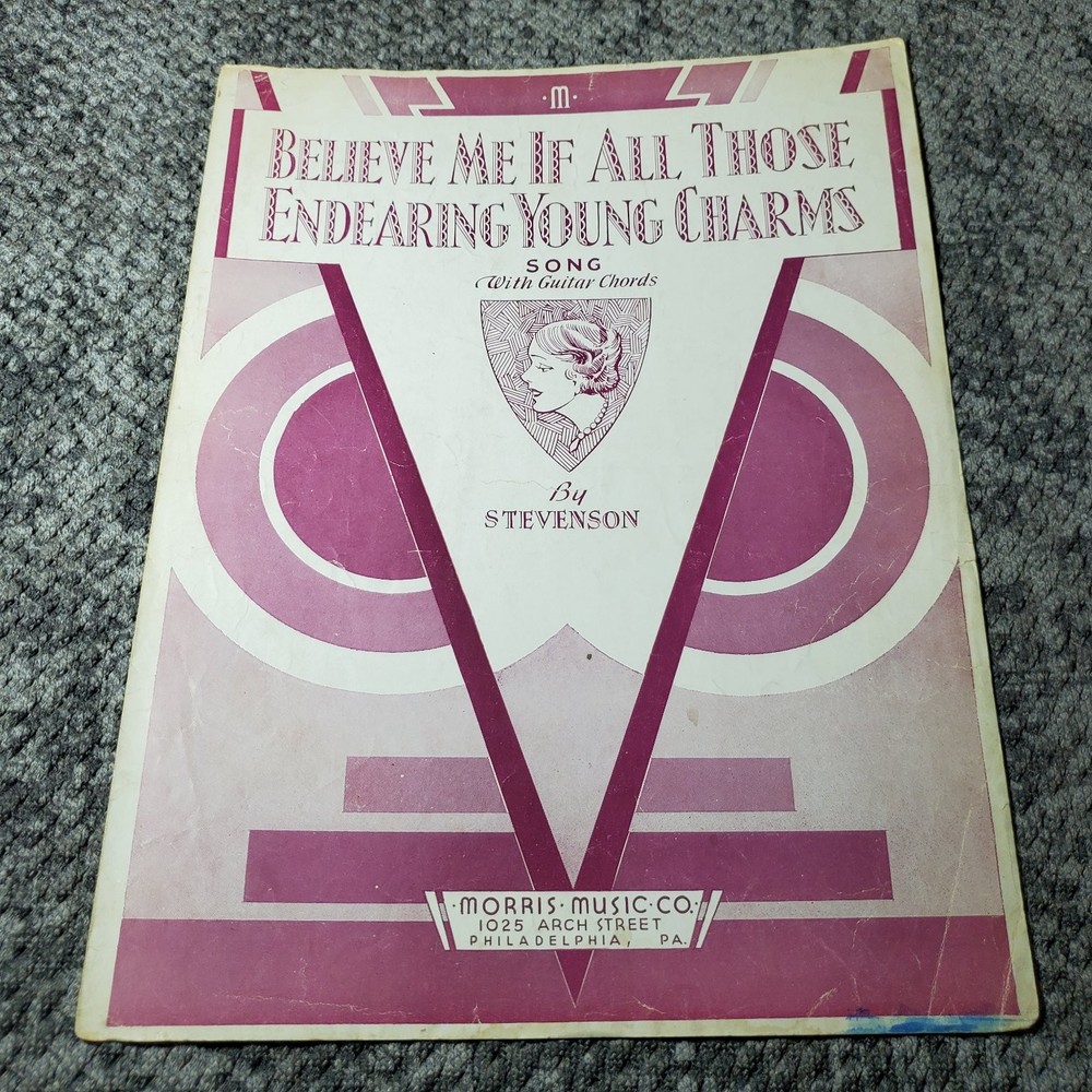 Believe Me If All Those Endearing Young CharMS Sheet Music P/V/G Morris