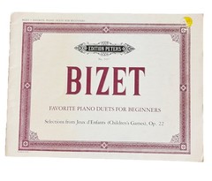 Bizet Jeux d&rsquo;Enfants Op 22 for 1 Piano 4 Hands Edition Peters Sheet Music Book