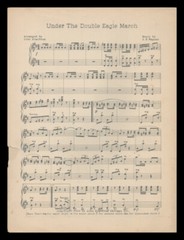UNDER THE DOUBLE EAGLE MARCH Wagner 1929 KRACHTUS Accordion Solo Sheet Music