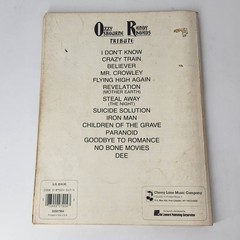 VTG Ozzy Osbourne Randy Rhoads Tribute Guitar Vocal Tabs Book W/O Foldout Poster