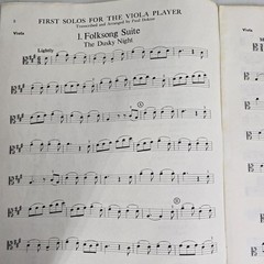 First Solos For The Viola Player & Piano Sheet Music Book Schirmer 1969 Vintage