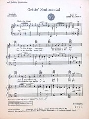 Gettin Sentimental Sheet Music Paul Whiteman Matt Malneck Gus Kahn 1931 Fox Trot