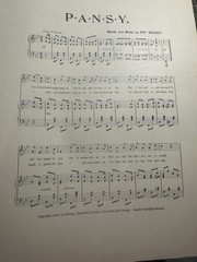 1901 11×14 Hattie Waters Revue Sheet Music THE MESSENGER BOY ‘Pansy’ by Rooney