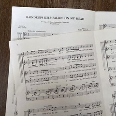 Raindrops Keep Fallin&rsquo; On My Head Sheet Music SAB Chorus Piano Bacharach 1970