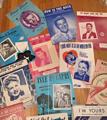 Sheet Music Lot of 19 Mid Century – Perry Como, Irving Berlin, Tommy Dorsey, etc