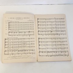 Vintage 1940s Patriotic Songs for Mixed Voices Sheet Music Song Book