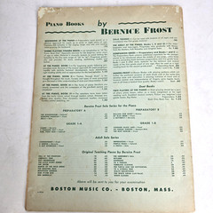 Bernice Frost The Adult At The Piano Book Two Folk Music Instruction 1950 Vtg