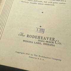 Vintage Rodeheaver Praise And Service Anthems No 2 Organ Choir Songbook USA