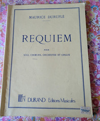Maurice Durufle Reqiuem Vocal/Organ Score Durand editions Musicales