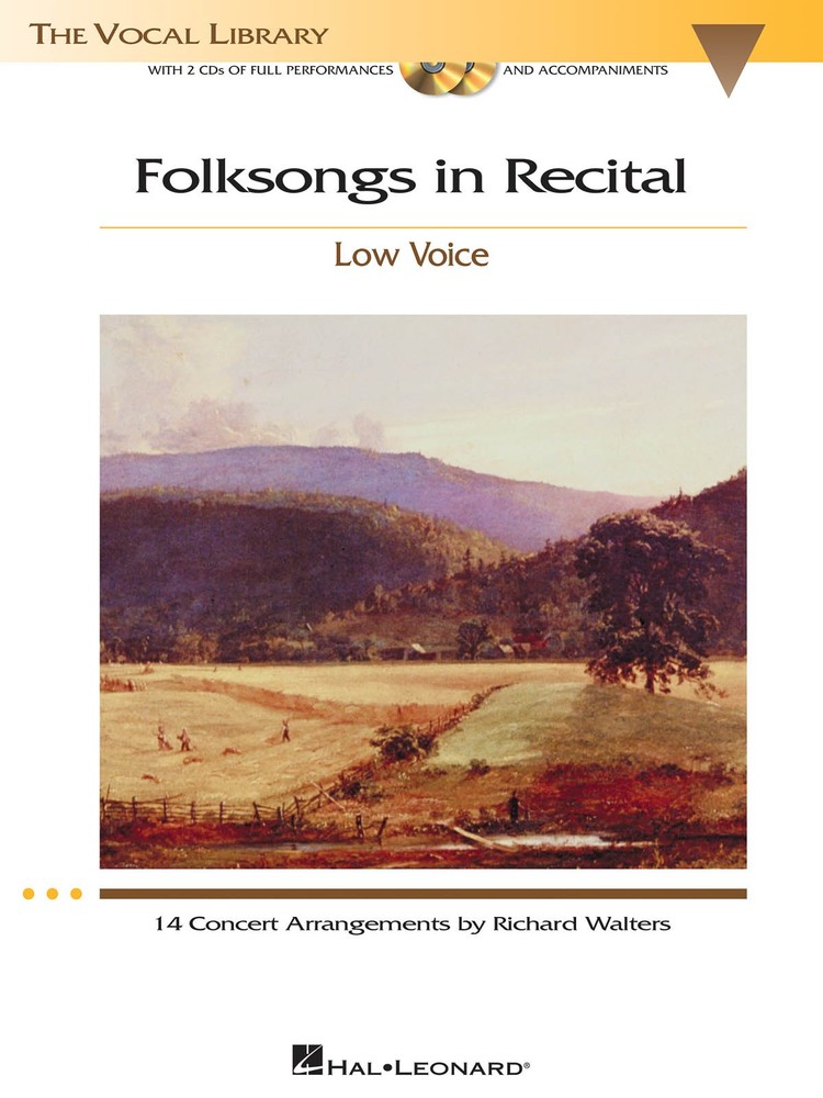 Folksongs in Recital Low Voice Vocal Sheet Music Hal Leonard Book CD Pack
