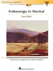 Folksongs in Recital Low Voice Vocal Sheet Music Hal Leonard Book CD Pack