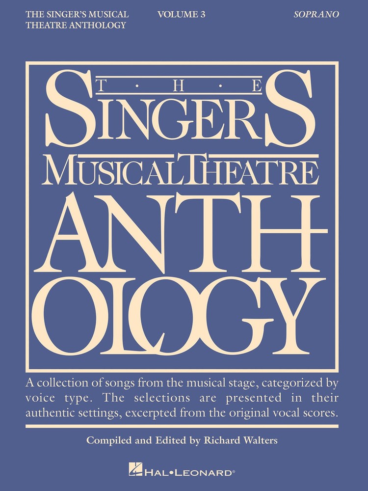 Singer&rsquo;s Musical Theatre Anthology Vol 3 for Soprano Vocal Piano Song Music Book