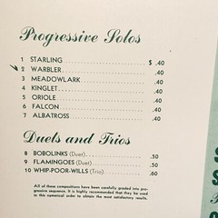 1942 VanderCook Student Series Warbler Solo Sheet Music Cornet Trumpet Piano