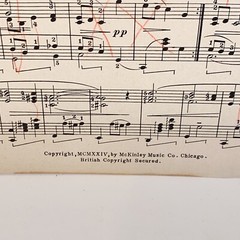 Antique 1924 Cielito Lindo Piano Sheet Music by Henry S Sawyer