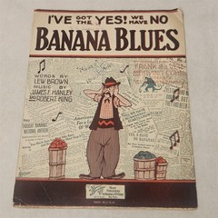 Yes We Have No Bananas Banana Blues 1923 Sheet Music Lew Brown