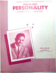 You&rsquo;ve Got Personality by Harold Logan Featuring Lloyd Price 1959 Sheet Music