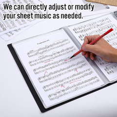 4 Pages Expand Sheet Music Folder Spiral Sheet Musics Binder Allow Annotations
