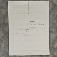 Nielsen Clarinet Concerto Op 57 WH30643 Piano Score Solo Part 2003 Sheet Music