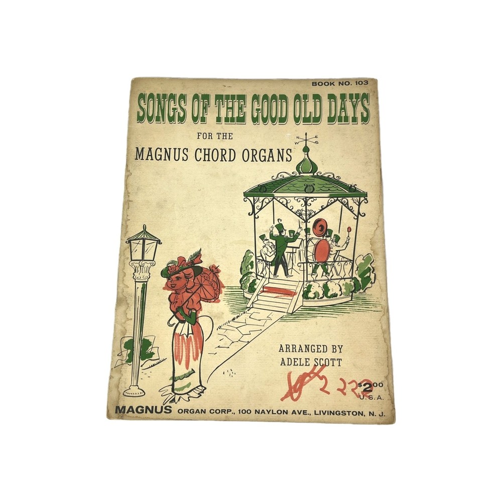 SONGS OF THE GOLD OLD DAYS Sheet Music 1960 For The Magnus Chord Organs Book 103