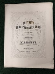 « Oh Italy! Thou Cherished Land » Attila – M Barnett – Sheet Music