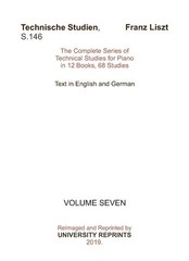 Liszt S.146 Technical Studies for pianoforte 12 Volumes piano scores. Loose-Leaf