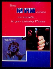 Don McLean 1972 Vincent Sheet Music Folk Pop Rock