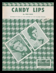 CANDY LIPS Fred Rose 1950 DORIS DAY/JOHNNIE RAY Vintage Sheet Music