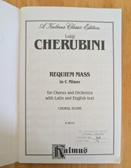 Luigi Cherubini Requiem Mass In C Minor Chorus Orchestra Latin English Songbook