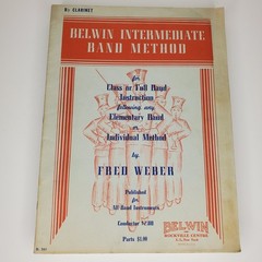 Vintage Music Book Piano Clarinet Trumpet Disney Songbook Standard Of Excellence