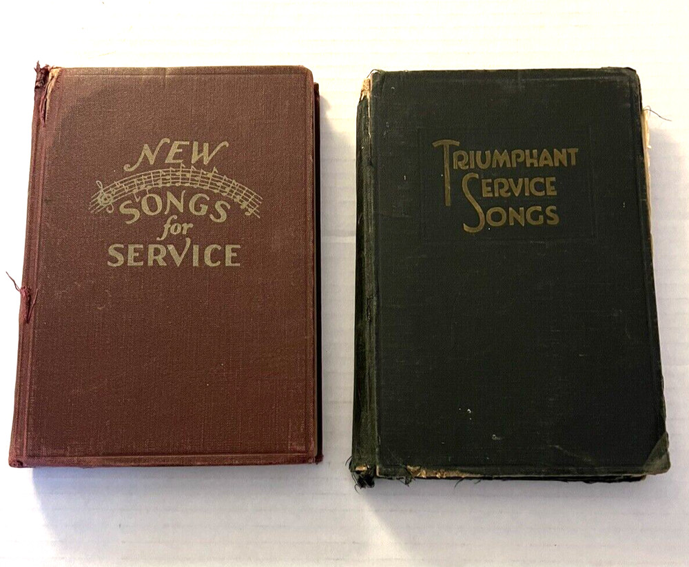 2 Service Songs Hymn Books The Rodeheaver Hallmack Co. Hardcover 1929 1934