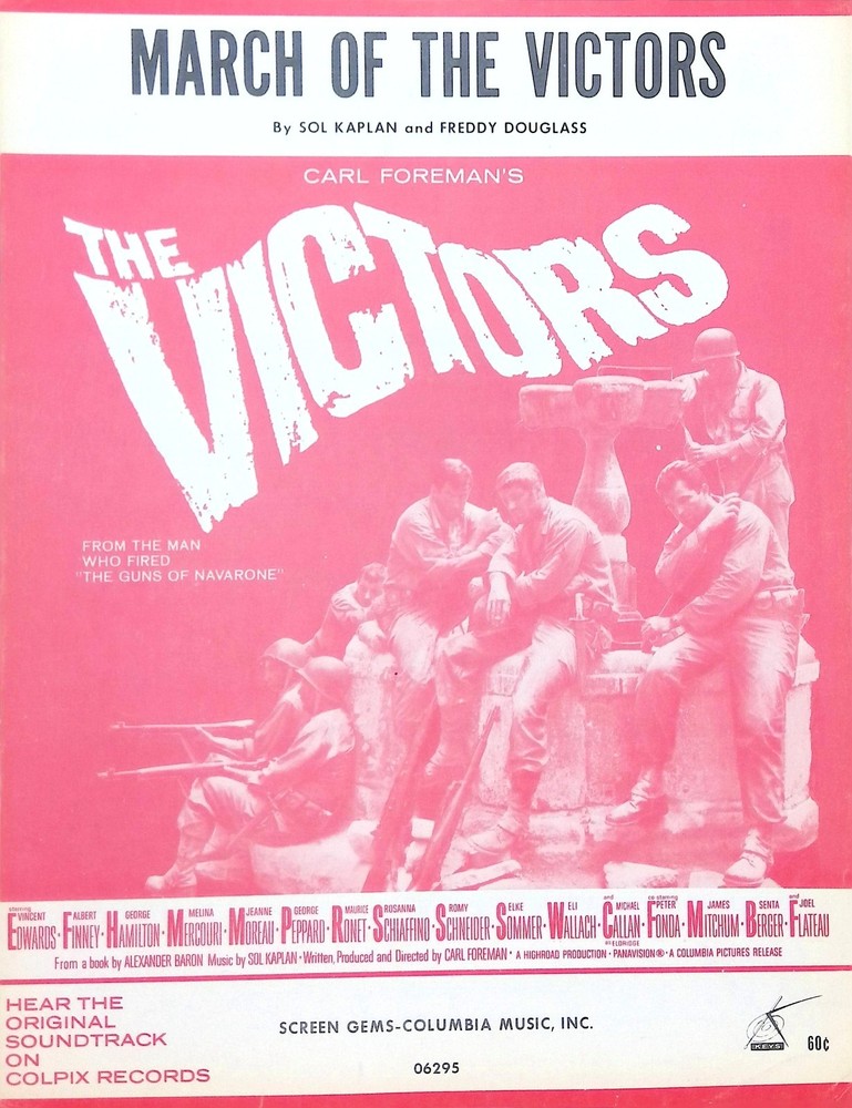 March Of The Victors Sheet Music Vincent Edwards Albert Finney 1963 War Film