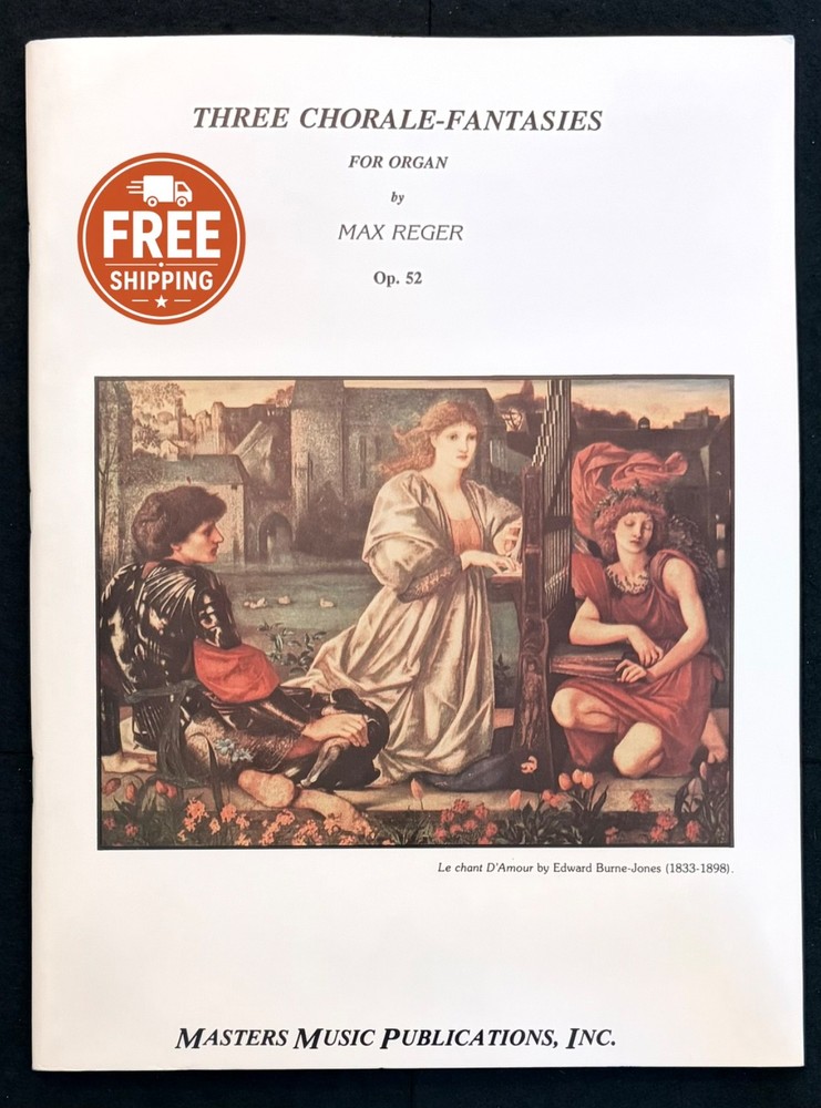 Max Reger Three Chorale Fantasies Op 52 Organ Sheet Music Masters M2463