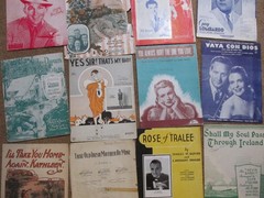 lot of 23 antique sheet music songs