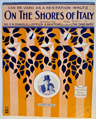 Vintage Sheet Music-1914-On The Shores Of Italy-Miller-Carmen-Ding Bats-Large