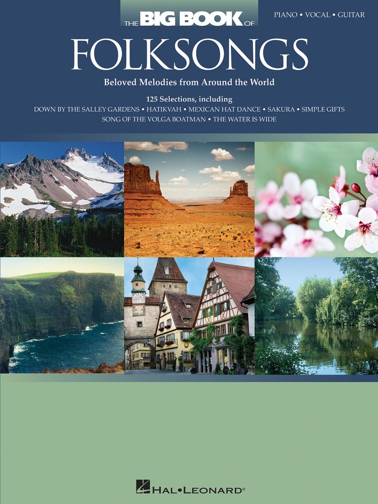 Big Book of Folksongs Piano Sheet Music Guitar Chords Lyrics 125 Folk Songs