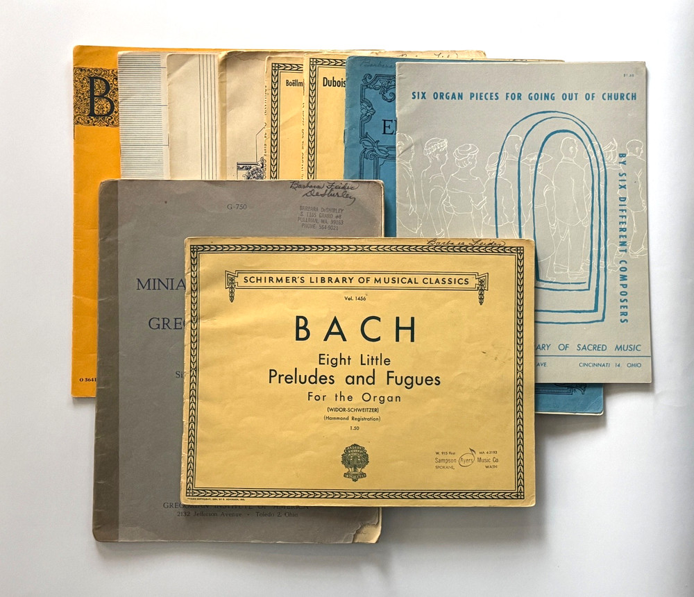 10 Vintage Organ Music Lot – Bach Dubois Boellmann Peeters Biggs McKay Harris