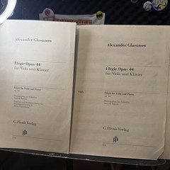 Elegie op 44 – Viola and piano – urtext – score, Glasunow, Rahmer*-