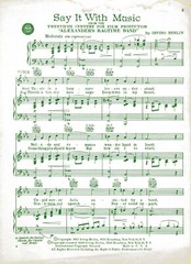 « SAY IT WITH MUSIC » by Irving Berlin from « Alexander&rsquo;s Ragtime Band »- 5 Pgs-1921