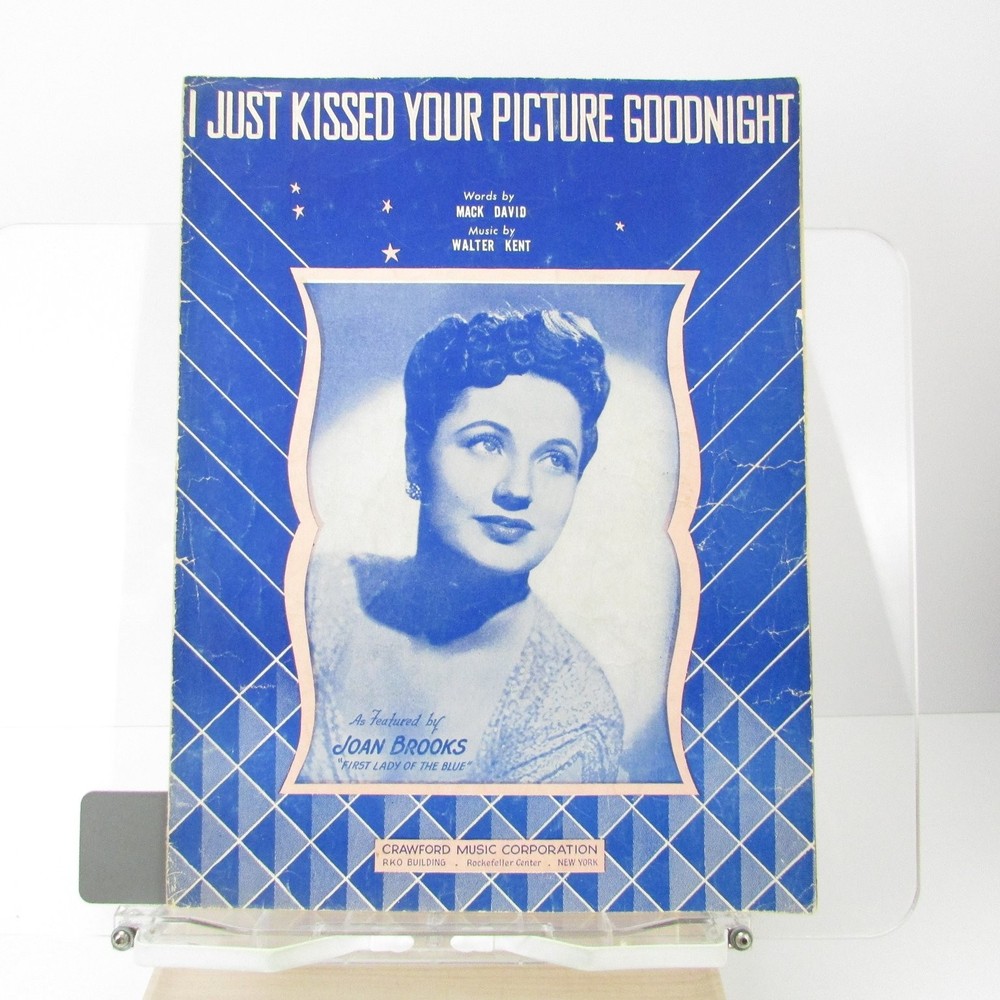 I Just Kissed Your Picture Goodnight Sheet Music Joan Brooks P/V/G 1942 Piano