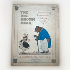 The Big Brown Bear Mana Zucca Op 28 No 1 G Schirmer Humorous Song 1941