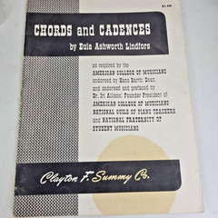 Chords And Cadences Eula Ashworth Lindfors Piano Sheet Music 1950 Vintage MCM
