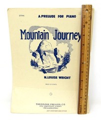 A Mountain Journey Sheet Music 1946 Prelude for Piano Wright Beginner US Seller
