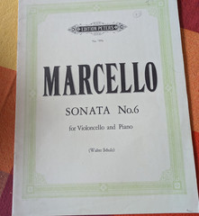 B Marcello Sonata VI for Violincello and Piano Ed Walter Schultz Edition Peters