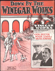 DOWN By The WINEGAR WOIKS Vintage 1925 Sheet Music PEGGY ENGLISH Jazz Flapper