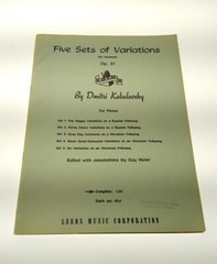 FIVE SETS OF VARIATIONS OP.51 Dmitri Kabalevsky Piano Sheet Music f146