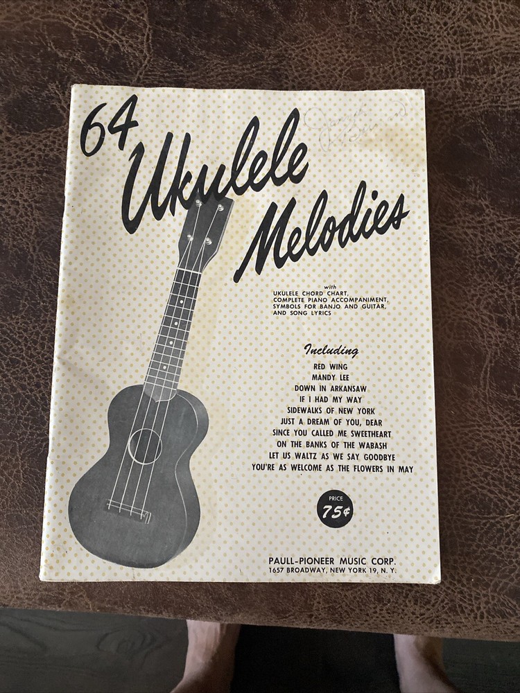 64 Ukulele Melodies Sheet Music Book 1950 Paull Pioneer Music Chords Piano Acc.