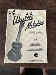 64 Ukulele Melodies Sheet Music Book 1950 Paull Pioneer Music Chords Piano Acc.