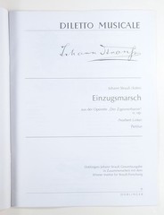 1998 (1885) Strauss EINZUGSMARSCH from « Der Zigeunerbaron » SCORE Doblinger #1047