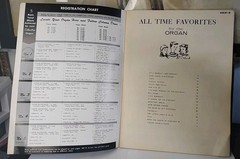 1965 « All Time Favorites » Song Book For Silvertone Electronic Organ Keys #4631-2