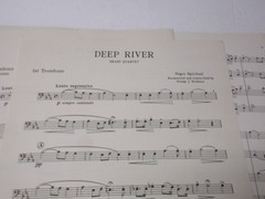 Deep River Brass Quartet Trumpet & Trombone Baritone Sheet Music Negro Spiritual